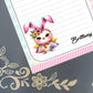 Personalized Easter Chick with Bunny Ears, Notepad Stationery