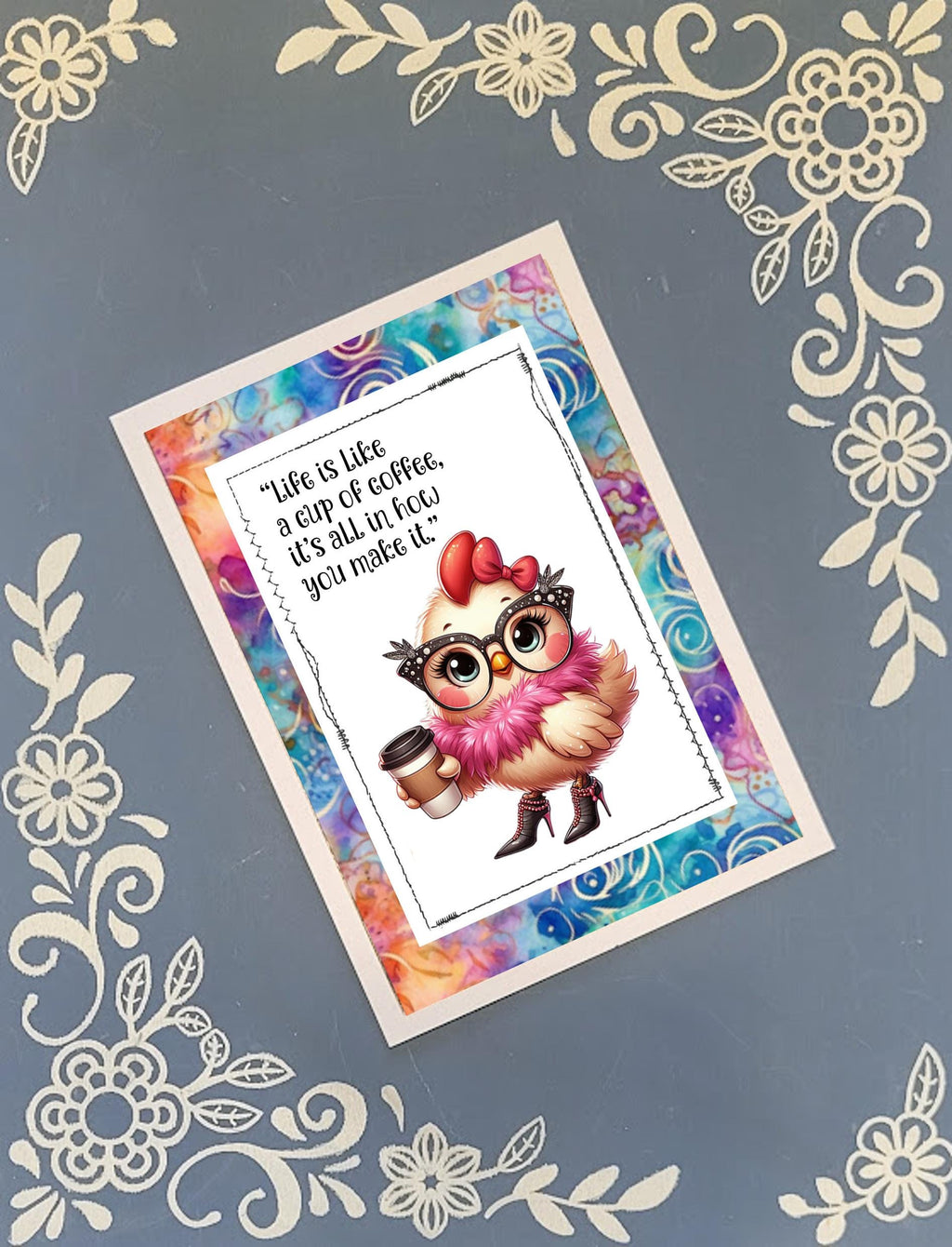 Chicken Greeting Card Bundle, Snail Mail Stationery, 5x7 with Envelopes