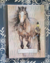 Horse, brown, running, Covered Notebook