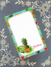 Personalized Pineapple 1, Notepad Stationery