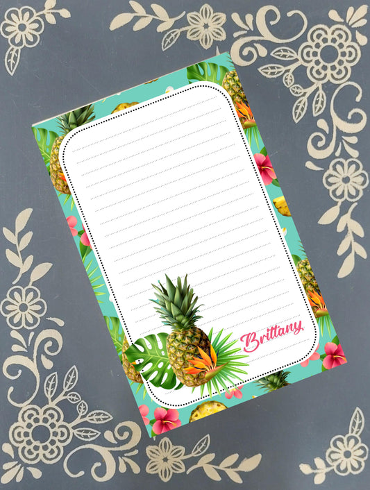 Personalized Pineapple 1, Notepad Stationery