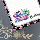 Personalized Skeleton in the Bath drinking Wine, Halloween, Notepad Stationery