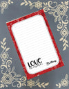 Personalized Love Me, Myself & I, Valentine's Notepad Stationery
