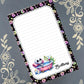 Personalized Skeleton in the Bath drinking Wine, Halloween, Notepad Stationery