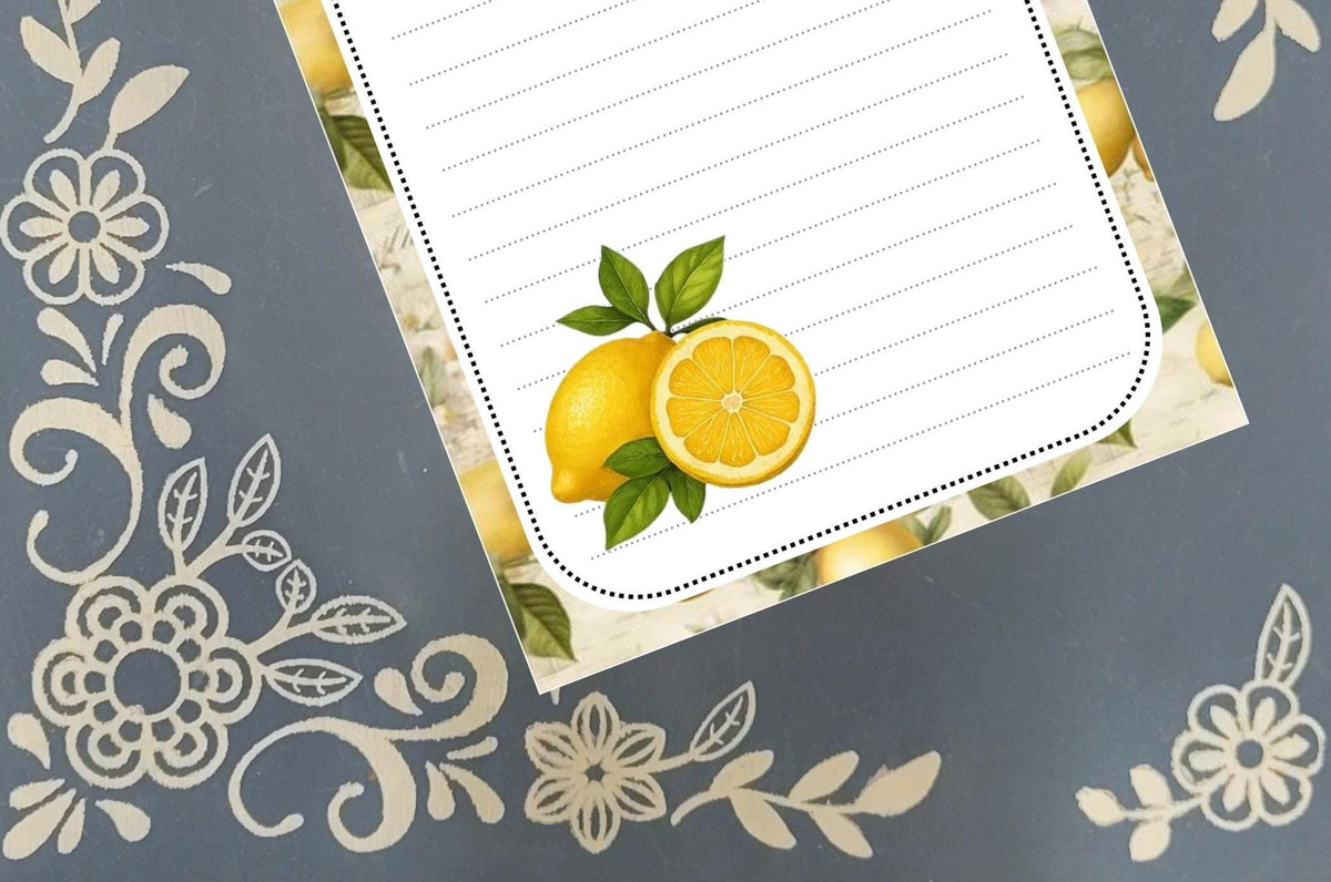 Personalized Lemons, Notepad Stationery