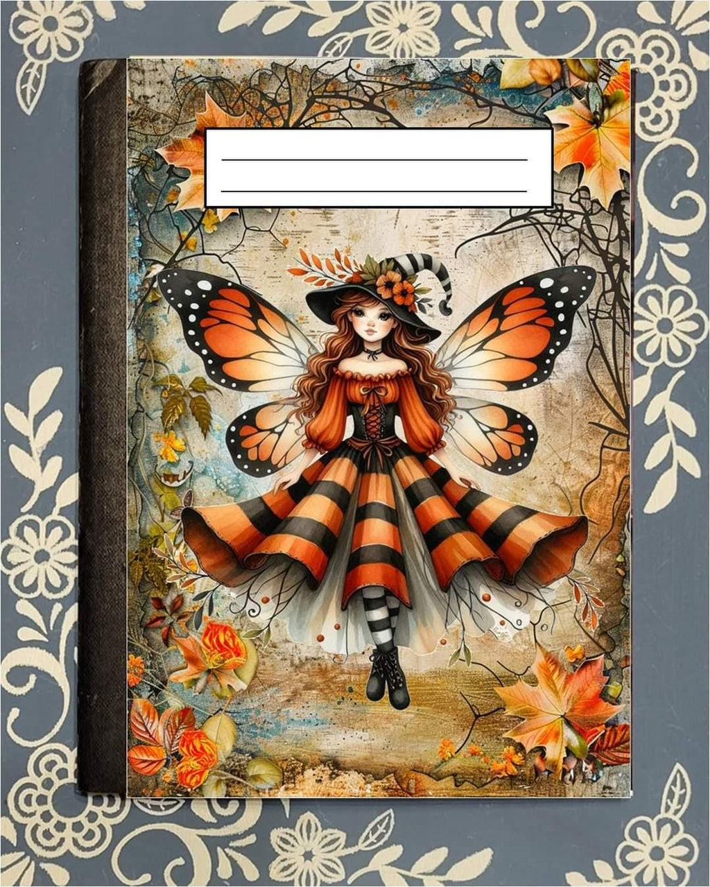 Fairy, Fall Fairy 6 Covered Notebook