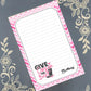 Personalized Cancer Awareness, October Pink, Notepad Stationery