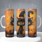 Cat, Black Witchy Cat with a Pumpkin Mug or Tumbler