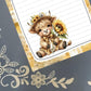 Personalized Cow, Highland Cow in Sunflowers 2 Notepad Stationery