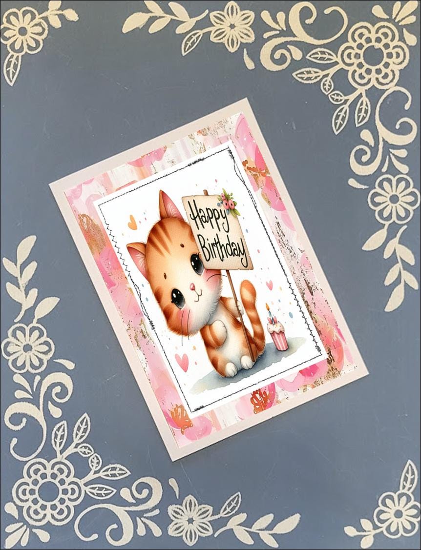 Cute Happy Birthday Animals 1, Greeting Card Bundle