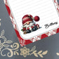 Personalized Winter Gnome 02 with mug, Christmas, Winter, Holiday, Notepad Stationery