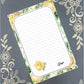 Personalized Yellow Rose Notepad | Custom Floral Stationery Gift