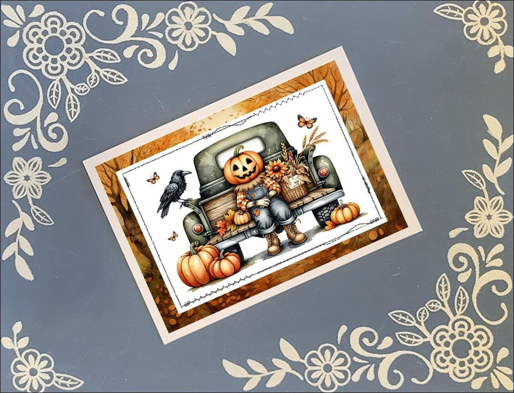 Fall, Autumn, Halloween Greeting Card Bundle, 5x7 with Envelopes