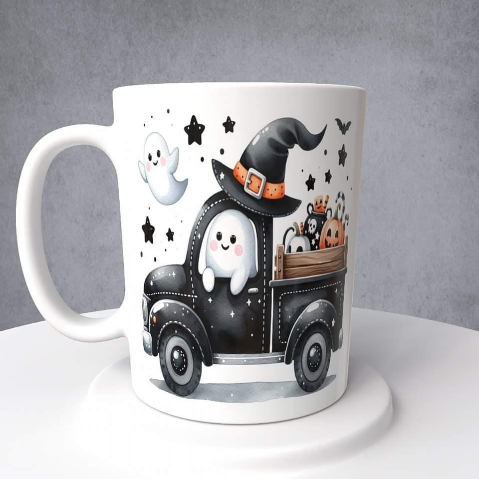 Ghost Truck or Treat Mug or Tumbler