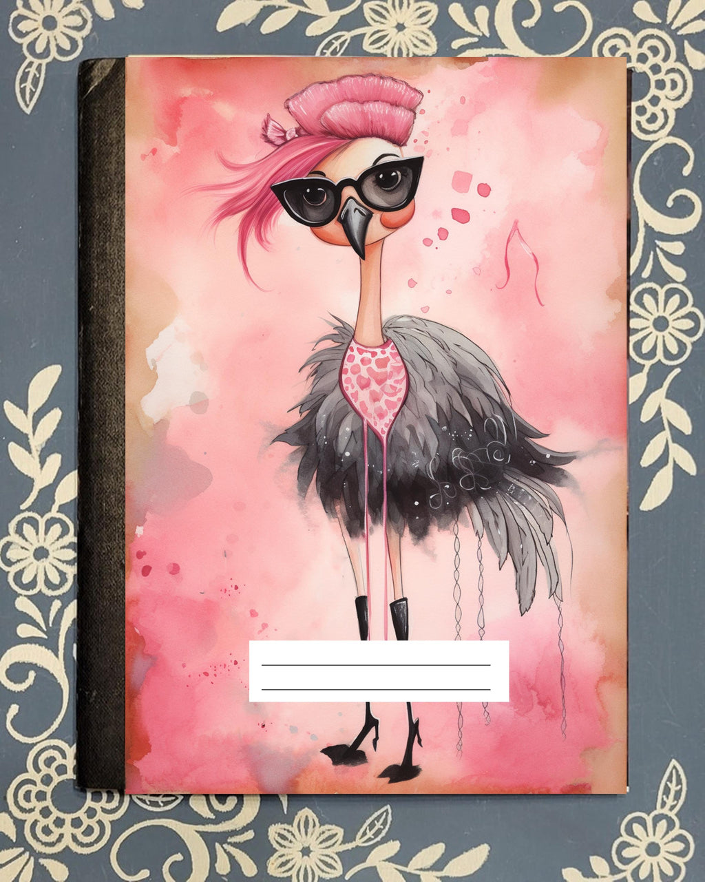 Flamingo 1, Covered Notebook Gift