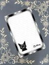 Personalized Grumpy Cat, Black Cat, Notepad Stationery