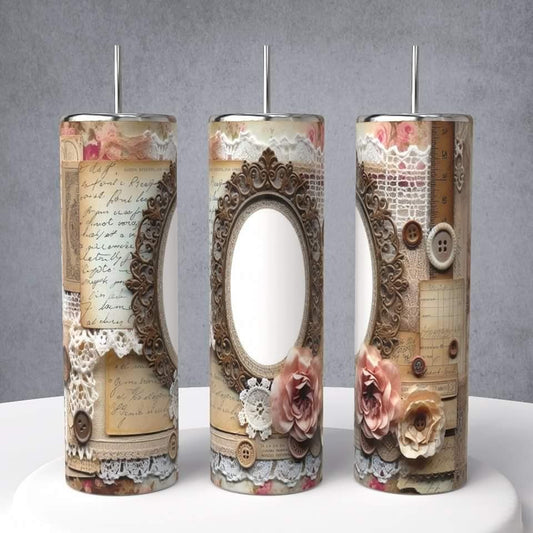 Frame, vintage, ephemera, Mug or Tumbler