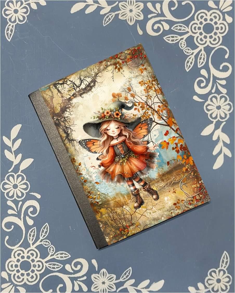 Fairy, Fall Fairy 2 Covered Notebook