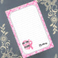 Personalized Cancer Awareness, October Pink, Notepad Stationery