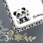 Personalized Panda with a Dandelion and Butterfly, Notepad Stationery