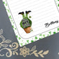 Personalized St. Patrick's Day, Wee Bit Irish, Clover, Notepad Stationery
