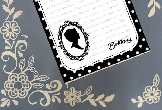 Personalized Pride & Prejudice, Obstinate Headstrong Girl, Elizabeth Bennett, Notepad Stationery