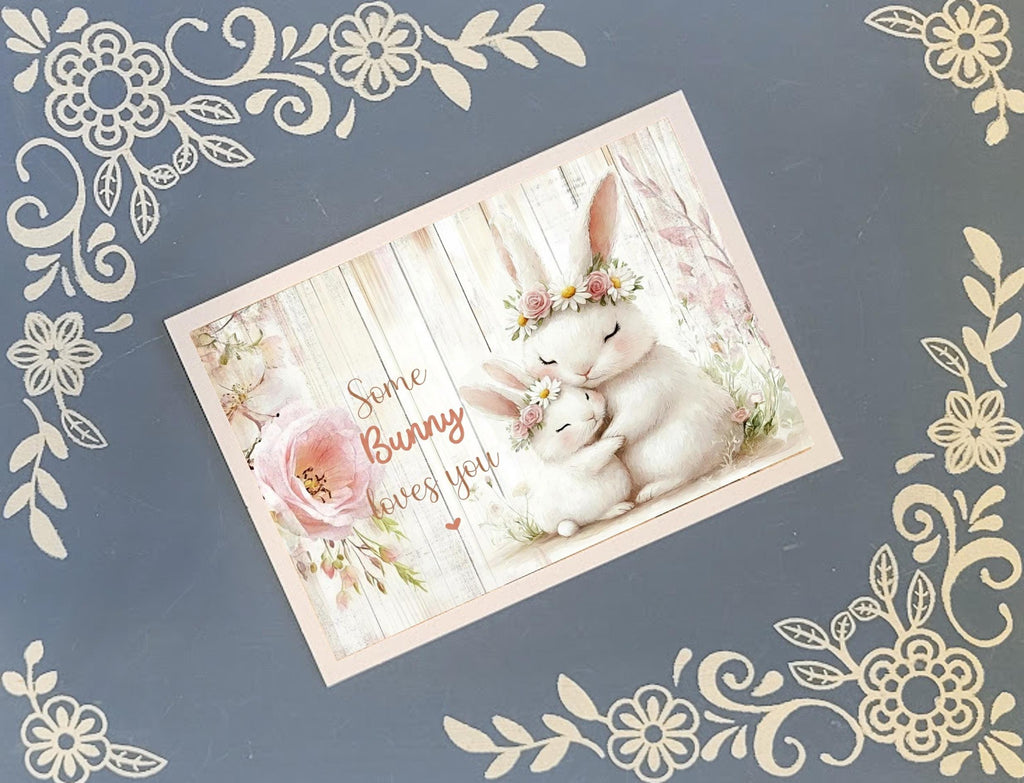 Easter Bunny Greeting Card Bundle, 5x7 with Envelopes