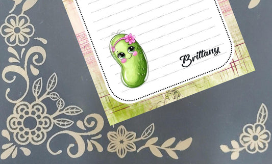 Personalized Pickle Lover Notepad | Custom Gift for Fans