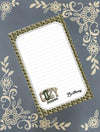 Personalized Cozy Season, knit sweater, winter, olive green, Notepad Stationery