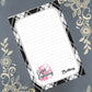 Personalized Cancer Awareness, October Pink, Notepad Stationery