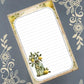 Personalized Lemon Tree Branch in a Mason Jar, Notepad Stationery