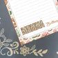 Personalized Momma or Mama Gingerbread, Gingerbread Man, Gingerbread Cookie, Winter, Holiday, Notepad Stationery