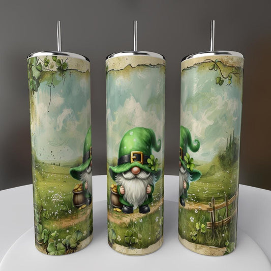 Gnome with Gold Mug or Tumbler