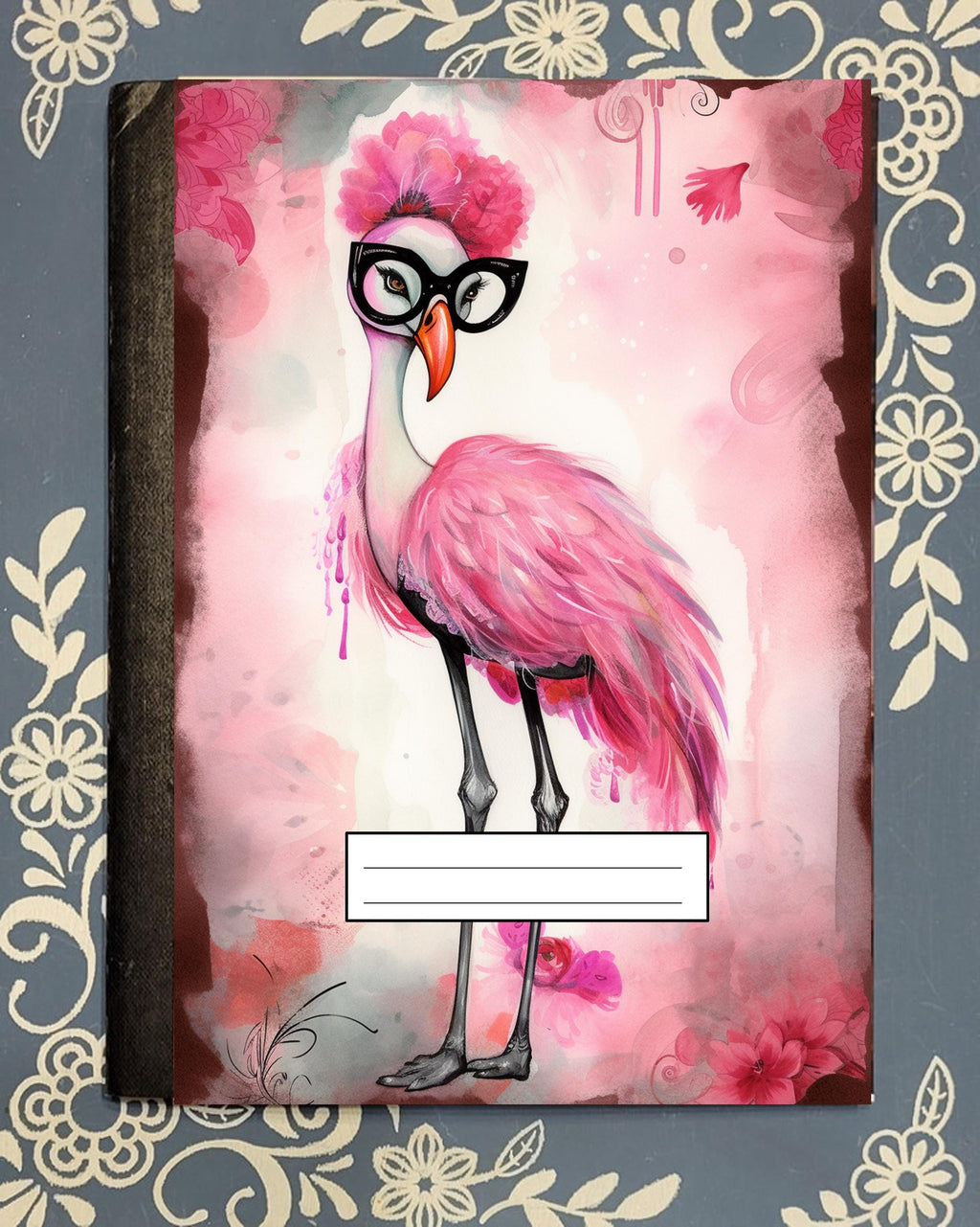Flamingo 3, Covered Notebook Gift