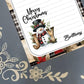 Personalized Snowman, Merry Christmas, Joy, Winter, Holiday, Christmas, Notepad Stationery