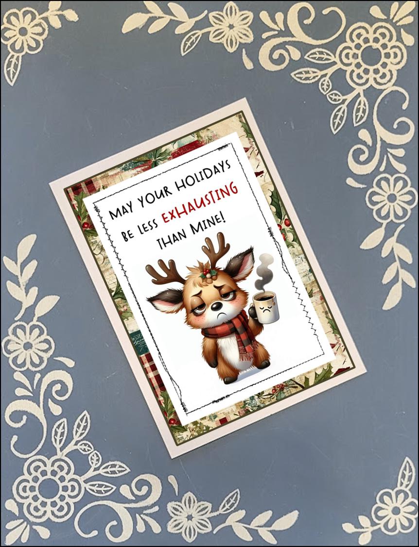 Christmas, Funny, Greeting Card Bundle, 5x7 with Envelopes