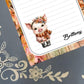 Personalized Pig, Autumn Fall Theme, Notepad Stationery