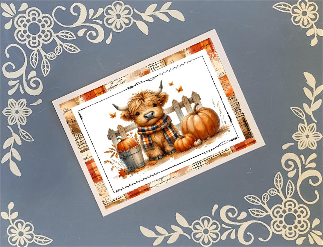 Fall Animals, Autumn, Greeting Card Bundle, 5x7 with Envelopes