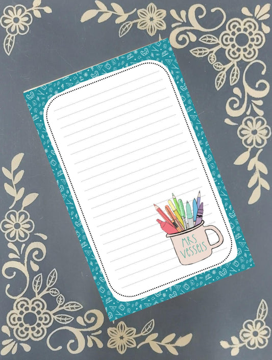 Personalized Teacher #3, Notepad Stationery
