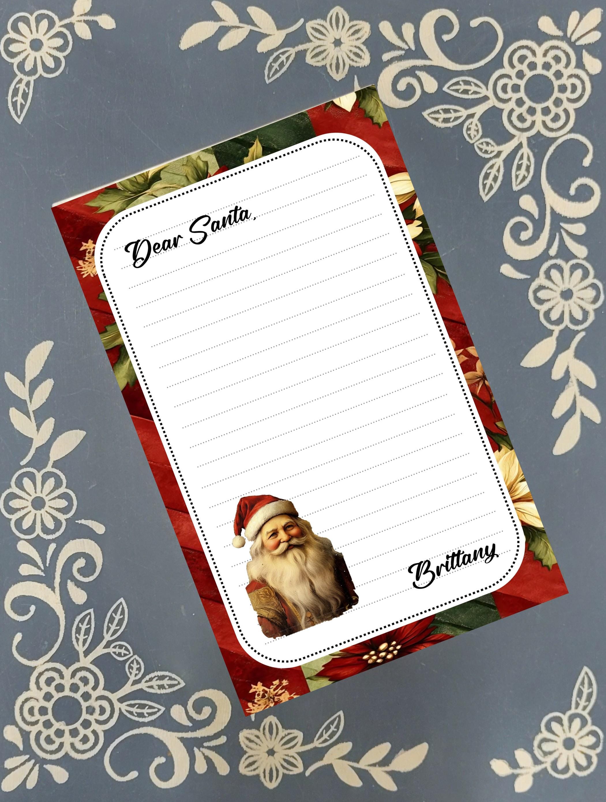 Personalized Dear Santa, Santa Claus, Notepad Stationery