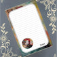 Personalized Girl, red hair, gothic, Notepad Stationery