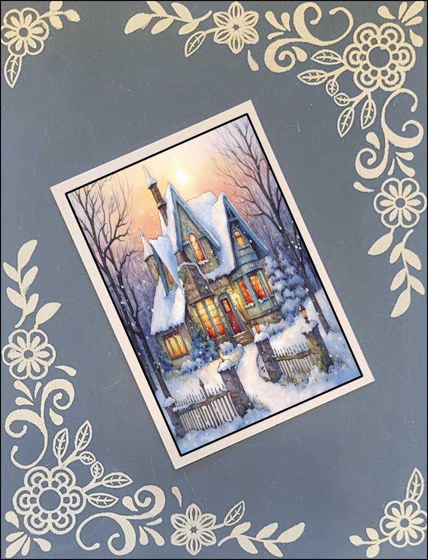 Christmas, Cabins, Greeting Card Bundle