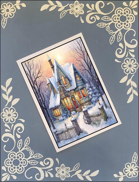 Christmas, Cabins, Greeting Card Bundle