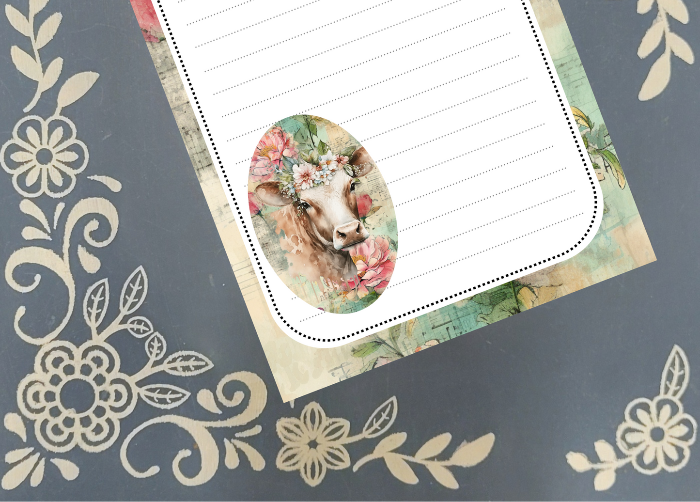 Personalized Pretty Cow Notepad | Mrs B's Stationery