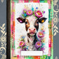Cow, Colorful Cow, Covered Notebook