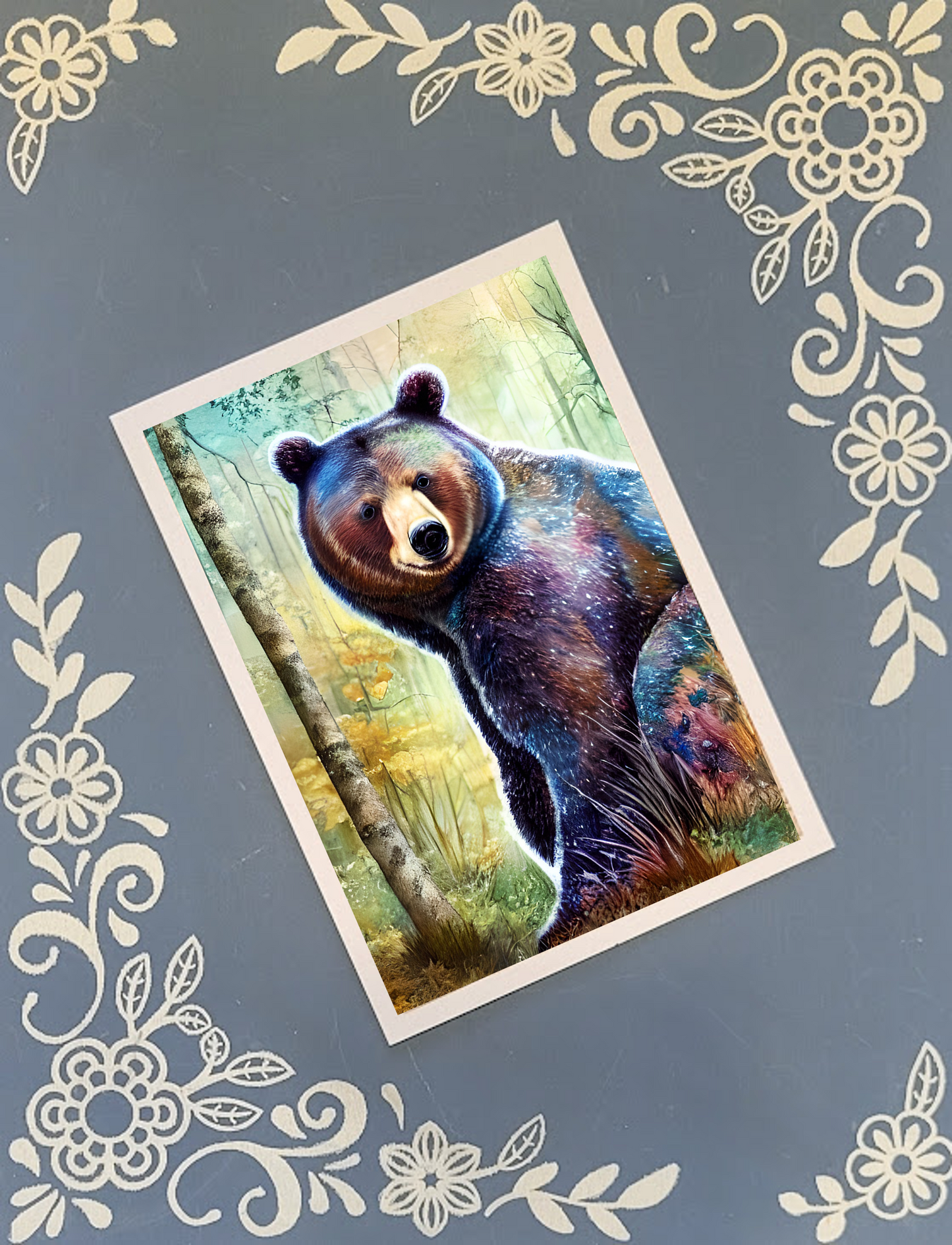 Bear Masculine Greeting Card Bundle – 10 Rugged Cards with Envelopes