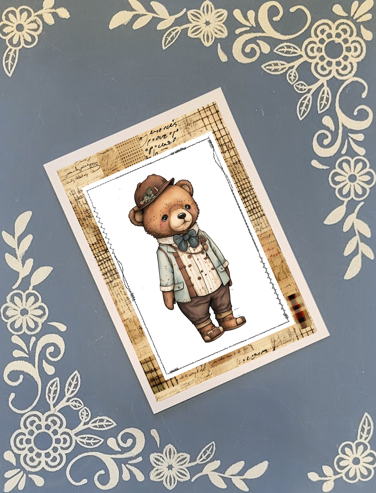 Bear Masculine Greeting Card Bundle – 10 Rugged Cards with Envelopes