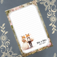 Personalized Wedding Foxes Notepad Stationery