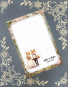 Personalized Wedding Foxes Notepad Stationery