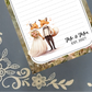 Personalized Wedding Foxes Notepad Stationery